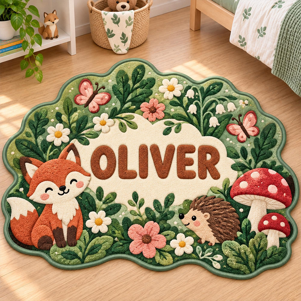 Personalized 3D Irregular Nursery Play Rug Dream Horse Rug Gift for Toddler Kids