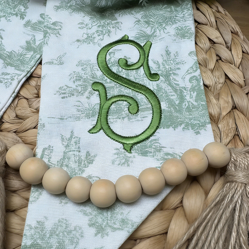 Personalized Bunny Initial Custom Embroidery Spring Home Door Decoration Wreath Sash