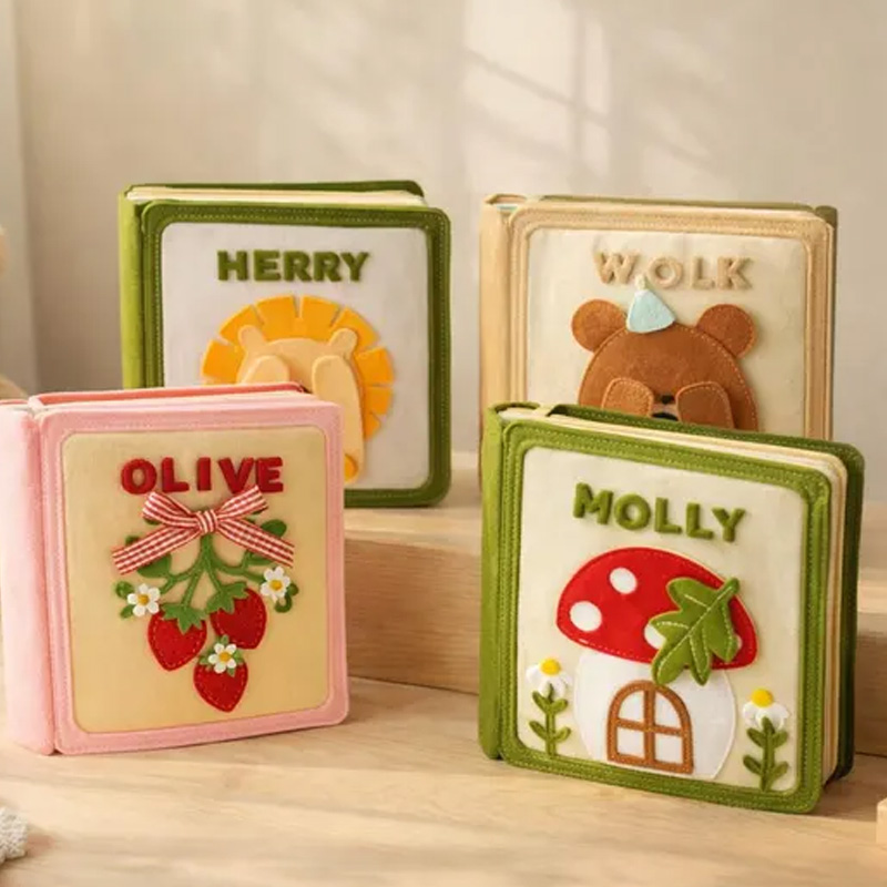 Personalized Forest and Animal Design Custom Name Educational Sensory Busy Play Gift Handmade Felt Quiet Book