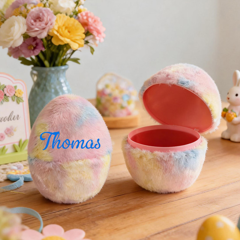 Personalized Cute Pastel Theme Custom Name Handcrafted Holiday Decoration For Children Easter Egg