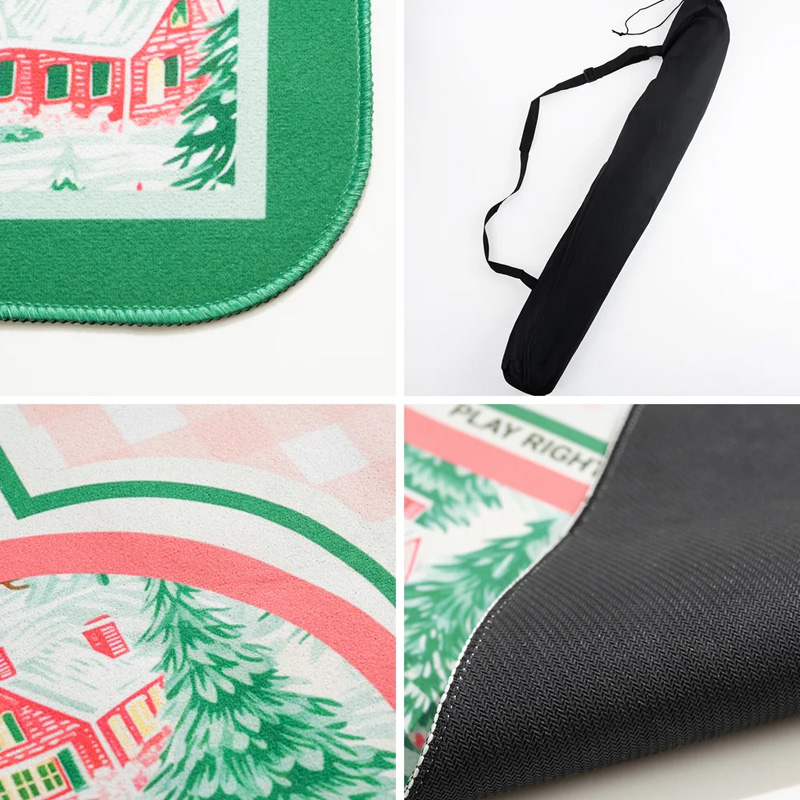 Personalized Chinoiserie Pine Cottage Print Mahjong Mat with Monogram Game Accessory Christmas Birthday Gift for Mahjong Lovers