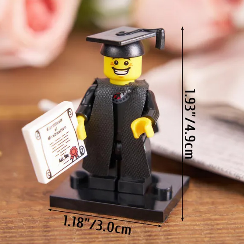 Graduation Bricks Graduate Minifigure Brick Figures Congratulations Grad Gift for Kids