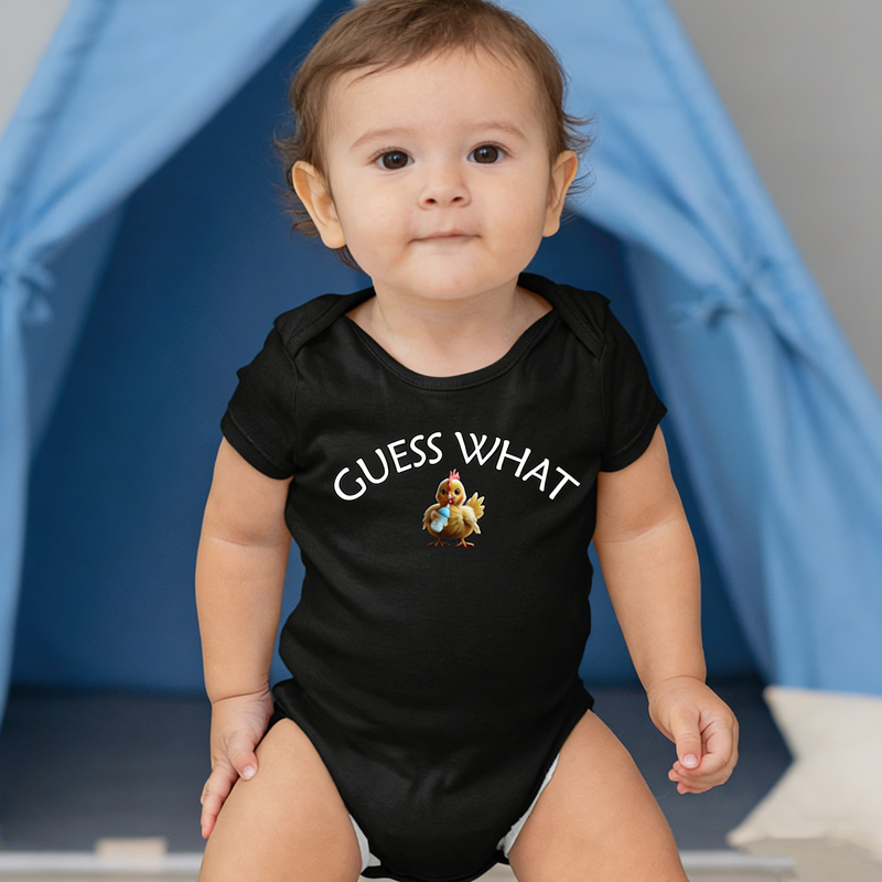 Guess What Chicken Butt Bodysuit Funny Bodysuit Cute Baby Shower Gift and Announcement Gift