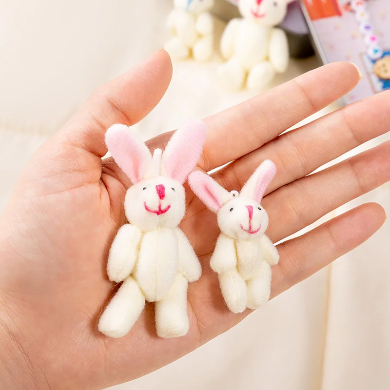 Personalized Cute Mom and Baby Plush Bunny Mini Pocket Tin Box with Colorful Name Comfort Toy Easter Birthday Gift for Kids