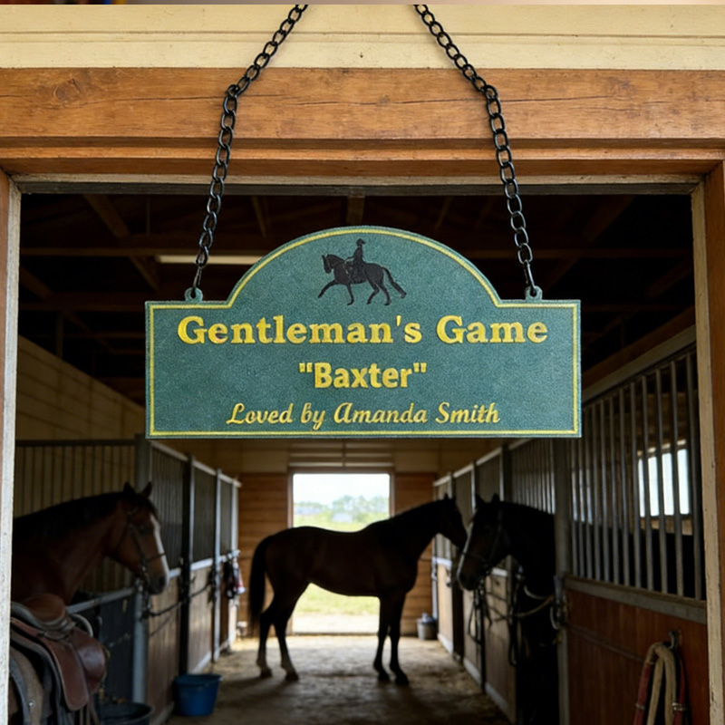 Personalized Horse Stall Sign or Plaque Gift for Horse Owner Equestrian or Horse Trainer Custom Horse Stall Sign Custom Fair Sign