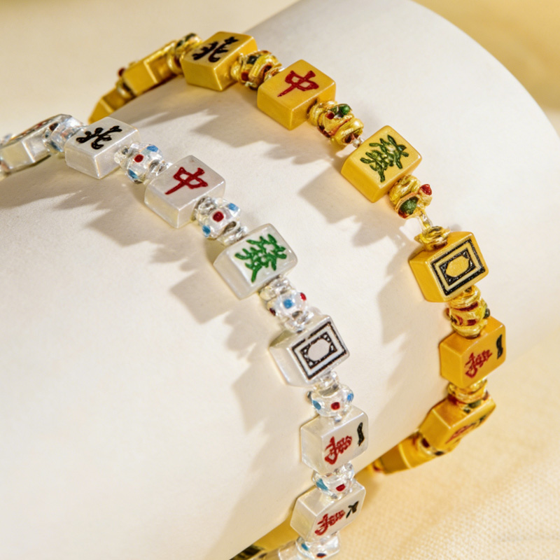 Mahjong Bracelet Gift For Game Lovers Lucky Jewelry Fashion Accessory For Women And Men Bracelet