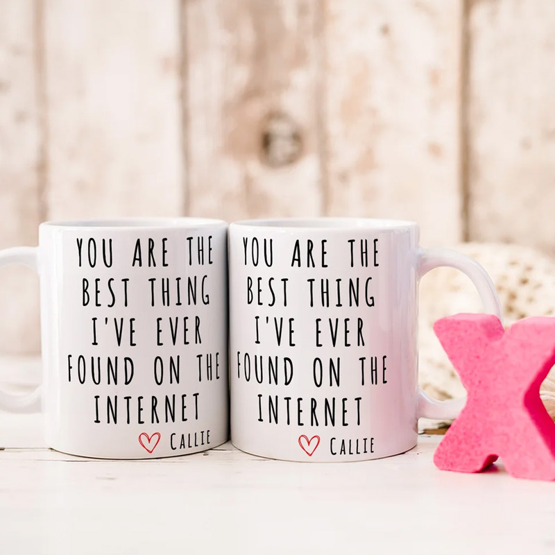 Personalized You Are The Best Thing Gratitude Text White Ceramic Mug with Name Daily Use Birthday Gift for Family Friends