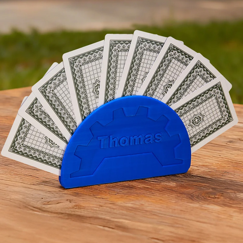 Personalized 3D Printed Convenient Multicolor Small Hands Card Holder with Name Family Game Birthday Gift for Children Card Lovers