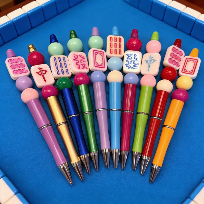 Colorful Creative Mahjong Style Cute Ballpoint Writing Tool Student Gift Stationery Mahjong Pen