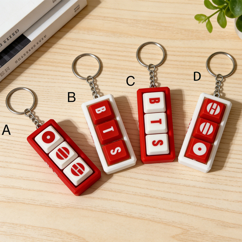 Kpop Keychain Creative Stress Relief Toy Fun Gift for Fans Unique Gadget K-pop Inspired Arirang Keyboard Fidget Clicker