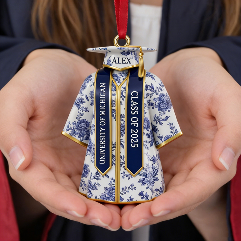 Personalized Gifts For Graduate Toile de Jouy Ornament Graduation Gifts Gift for Her Him
