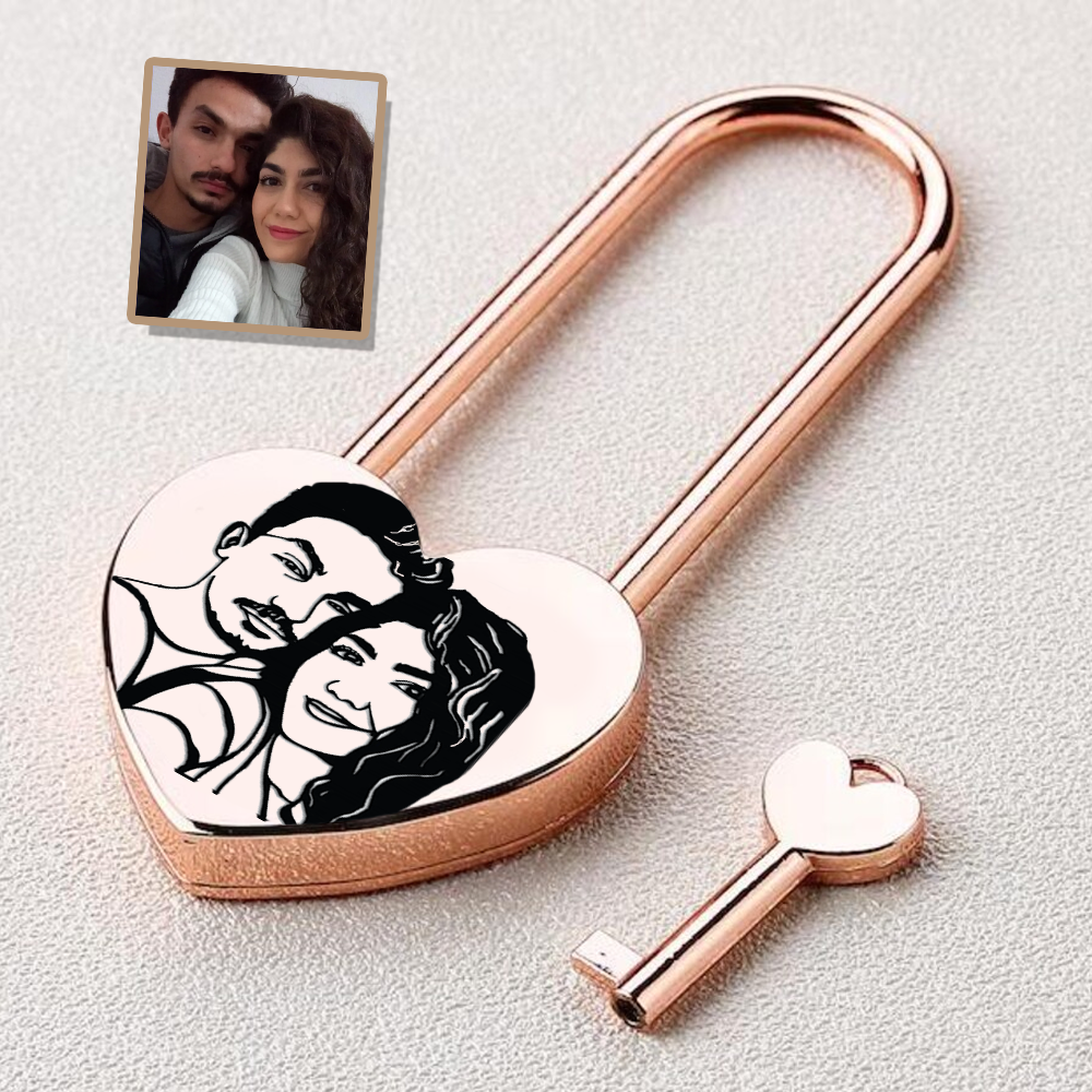 Personalized Engraved Heart Shaped Padlock Personalized Couple Love Lock With Key For Anniversary Valentines Day Wedding Gifts