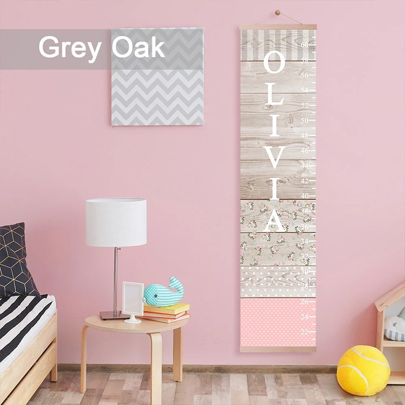 Personalized Woodland Theme Custom Name Cute Forest Animals Kids Height Growth Chart