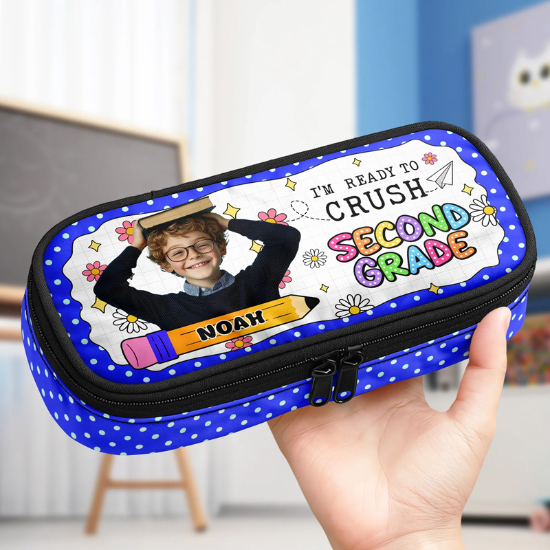 Personalized Kid Photo I am Ready To School Pencil Case Back To School Gift