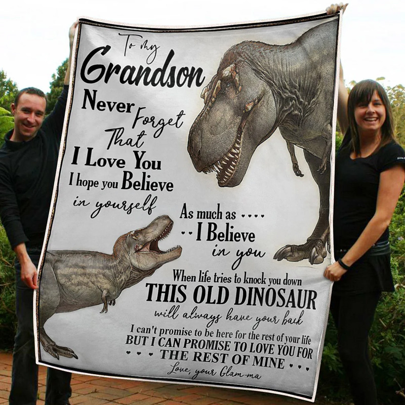 Personalized To My Grandson Dinosaur Letter From Grandma Believe In Yo