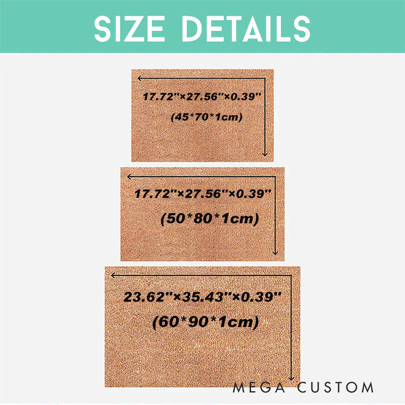 Personalized Humorous Holiday Welcome Mat with Festive Text and Playful Imagery Perfect for Any House Doormat Coir Mat Entryway Decor