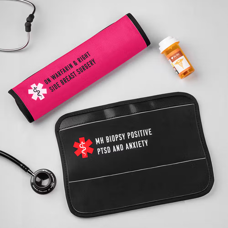 Personalized Medical Alert Seatbelt Cover Special Needs Emergency Injection Info Car Safety Medical Alert