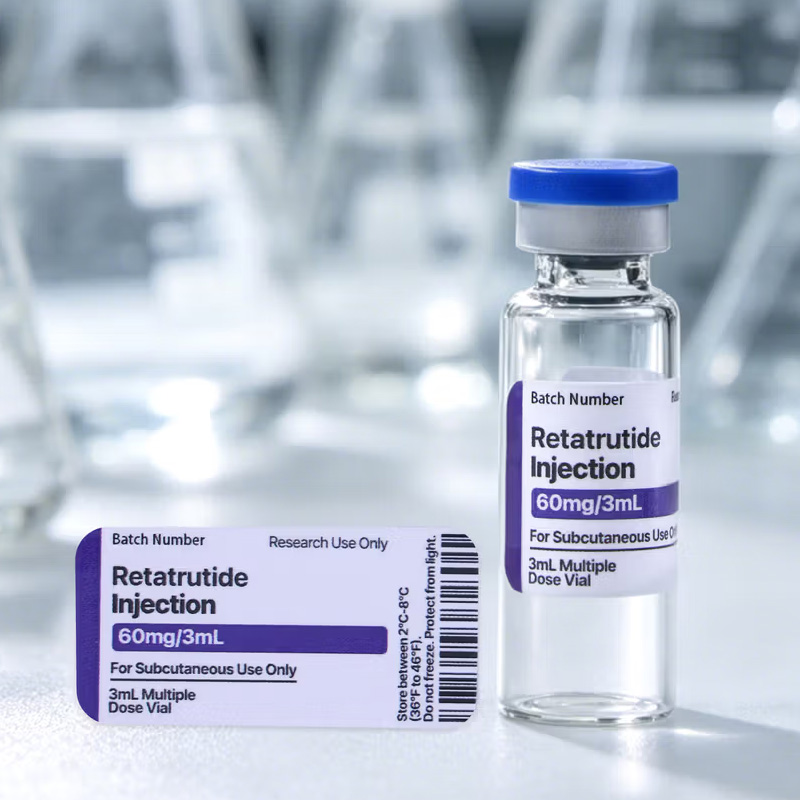 Personalized Multicolor Peptide Drug Bottle Label with Text Medication Organization Daily Use Birthday Gift for Diabetes Patients Caregivers