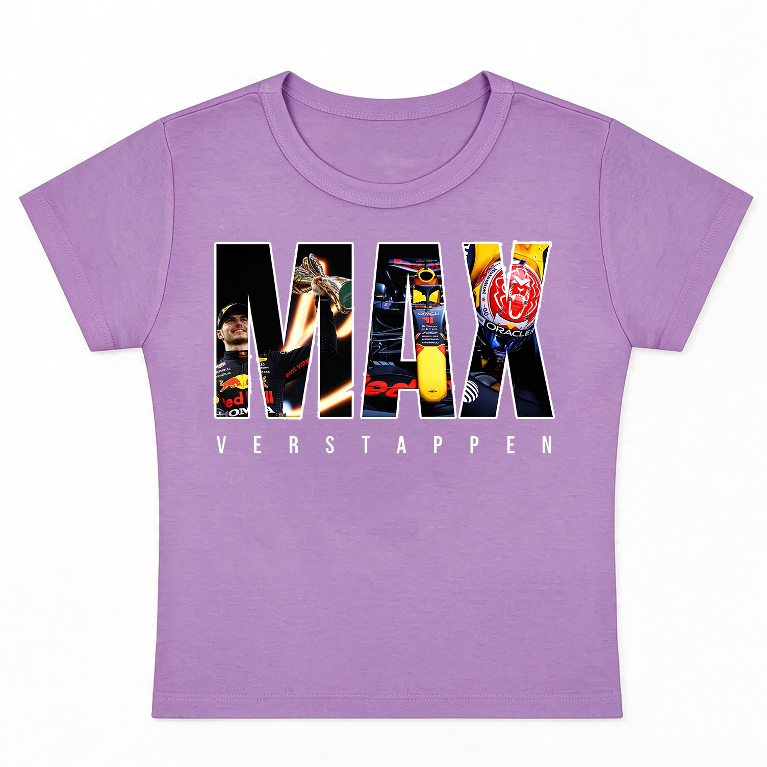 F1 Max Verstappen Baby Tee, Max Verstappen Photo Fill Cropped T-shirt, Formula 1 Women’s Crop Top, F1 Fan Gift
