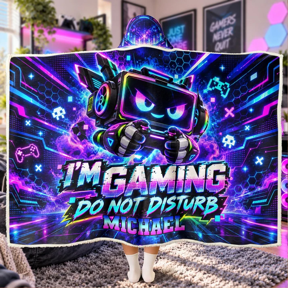 Personalized Blanket Can't Hear You I'm Gaming Funny Reading Blanket For Game Lovers