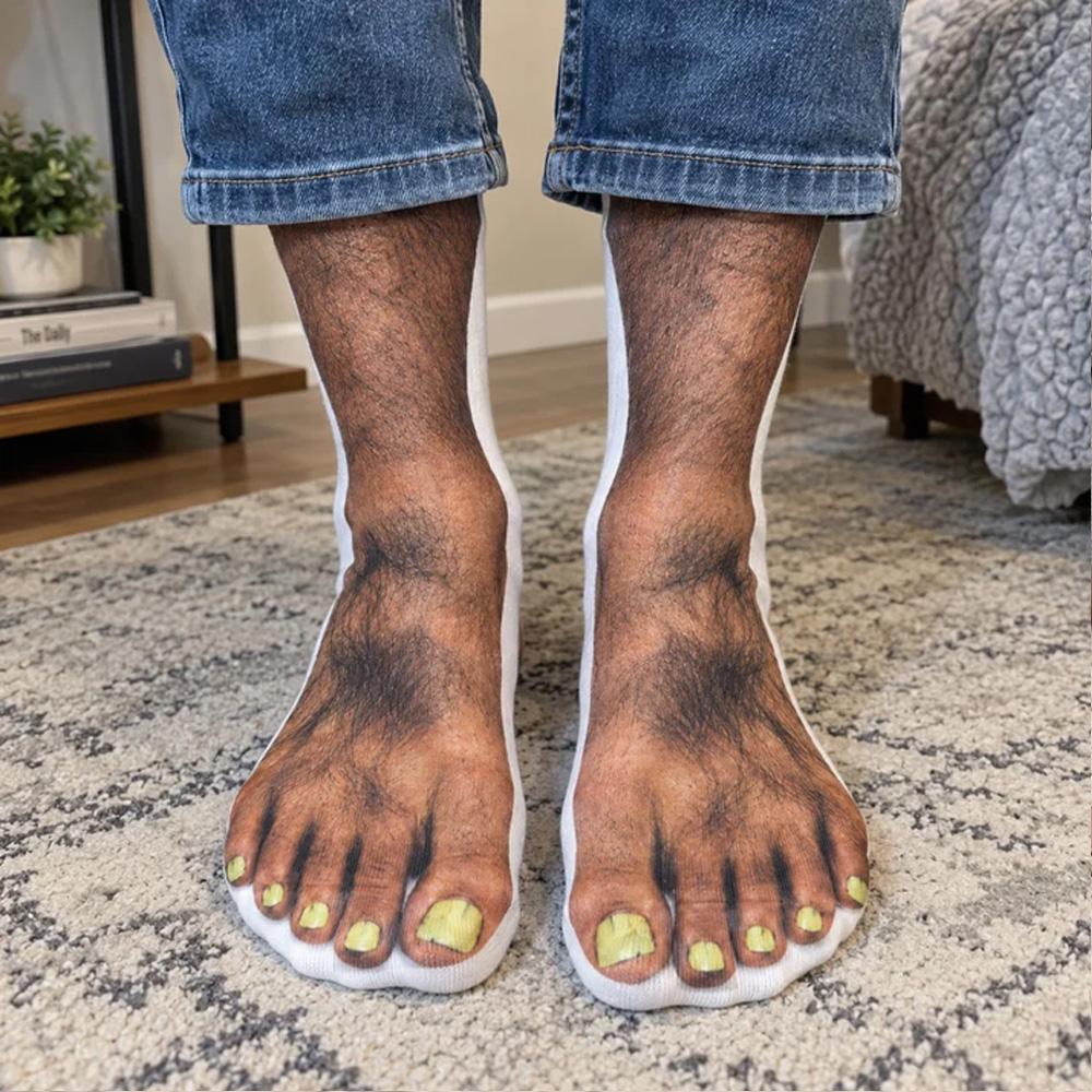 Personalized Socks Ugly Feet Funny Gift For Husband Wife Boyfriend Girlfriend Friend Coworkers