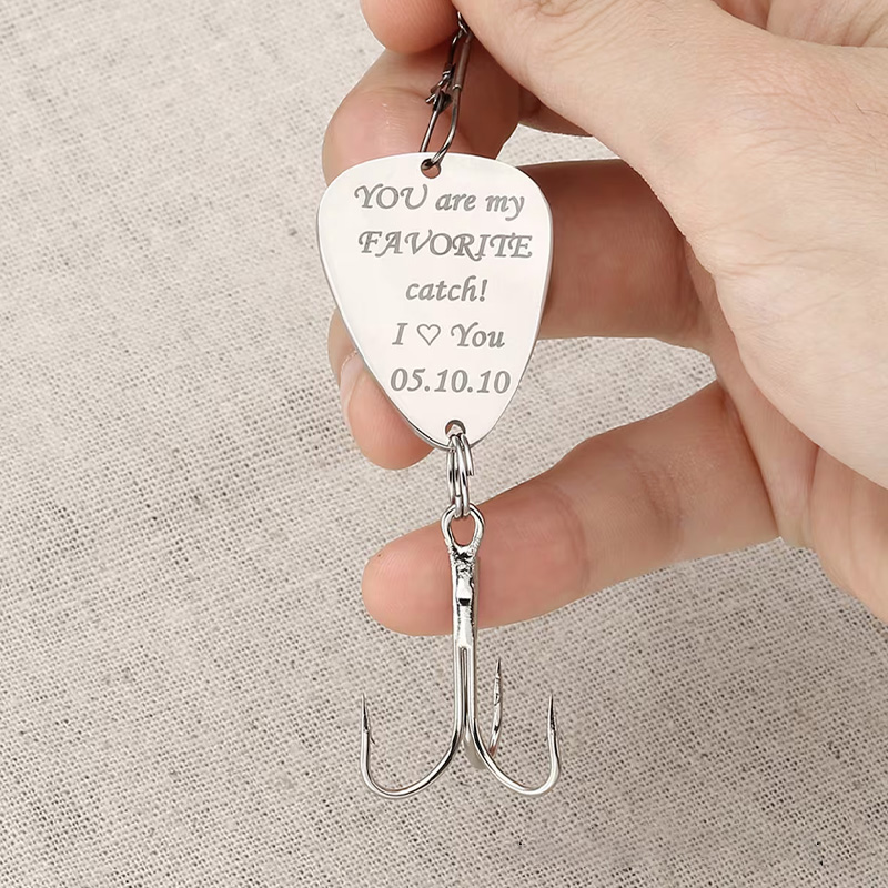 Personalized Fishing Lure Engraved Stainless Steel Fisherman Gift Outdoors Fishing Lover