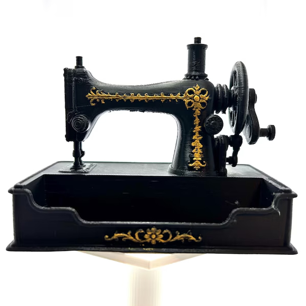 Antique Sewing Machine Business Card Holder