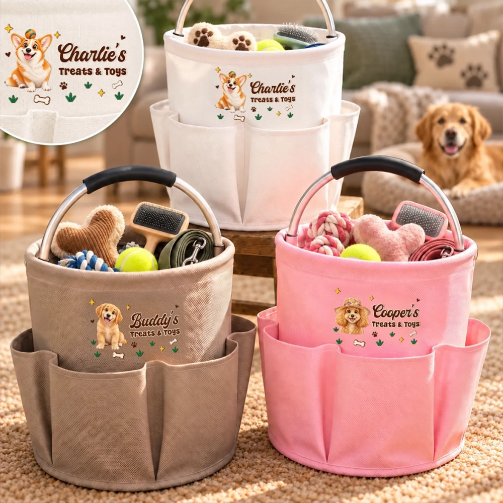 Personalized Gardening Tool Bag Paws & Toys Custom Name Dog Treats & Toys Gifts for Dog Lovers