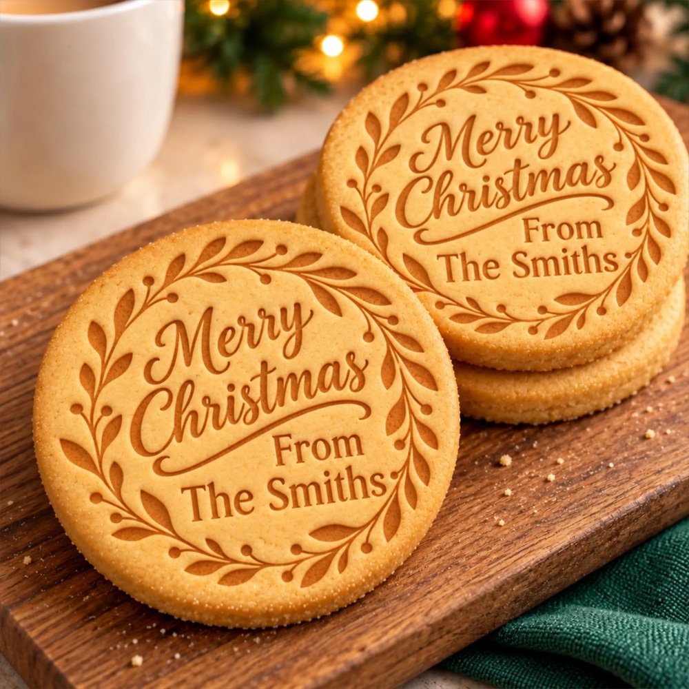 Personalized Christmas Cookie Stamp Custom Family Name Christmas Cookie Gifts
