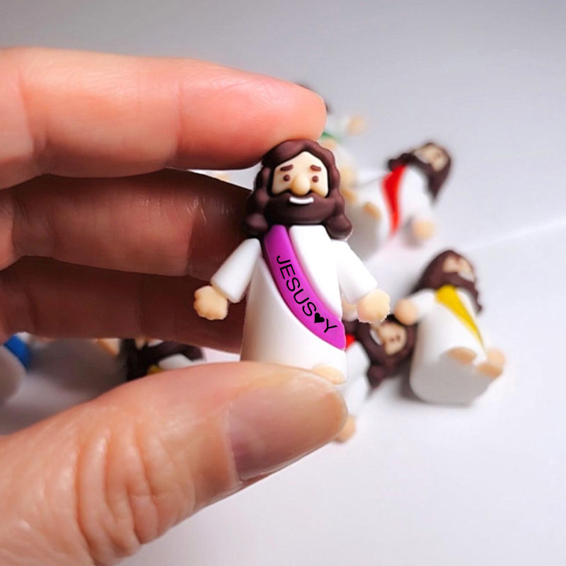 Personalized Mini Jesus Figures with Sash Jesus Love You and Custom Name Multiple Colors 3D Printed Decor Religious Gift Faith Gift Jesus Lover Gift