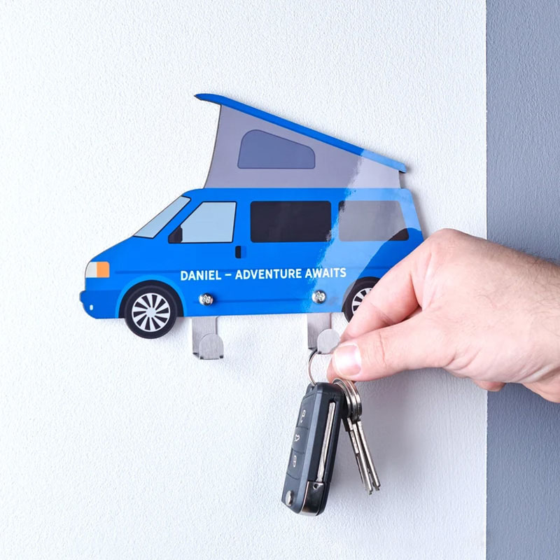 Personalised 3D printing Campervan Key Hook Custom Rv Key Hook Campervan Wall Decor Outdoor Adventure Lover Gift
