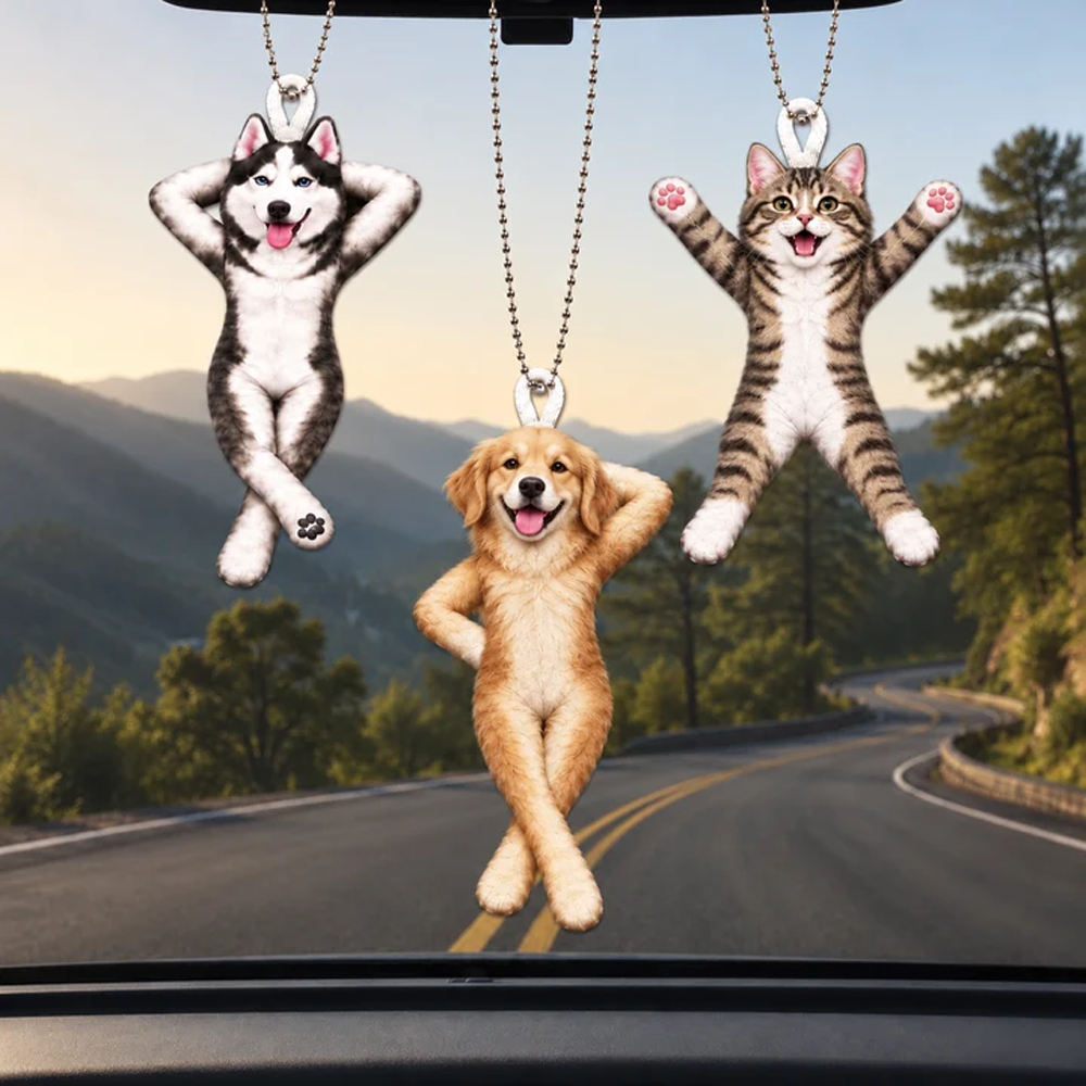 Personalized Funny Gifts Pet Poseable Plush Doll Car Ornament