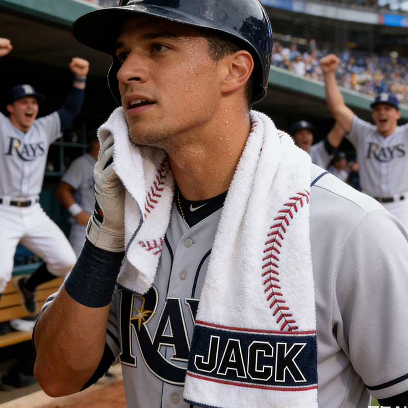 Personalized Baseball Towel with Custom Name for Baseball Enthusiasts