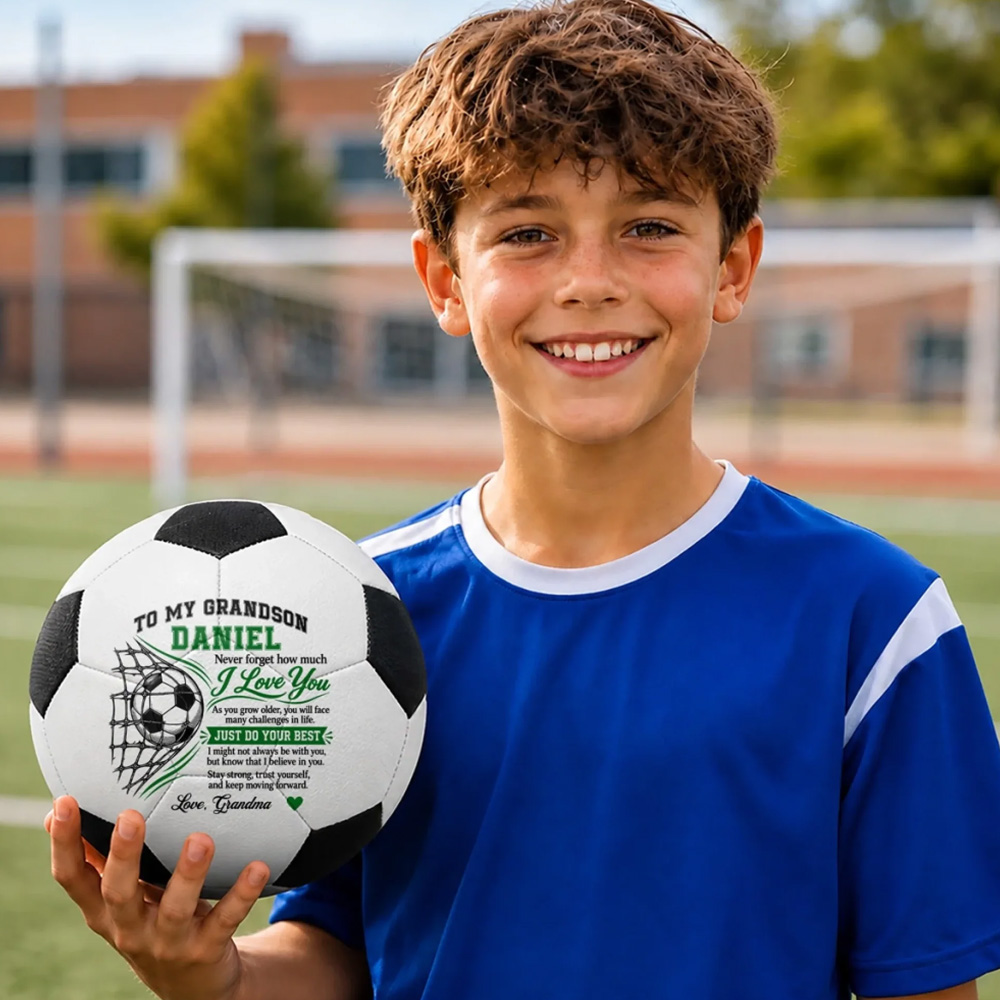 Personalized Soccer Ball Gifts For Son Grandson Soccer Lovers Always Believe In Yourself