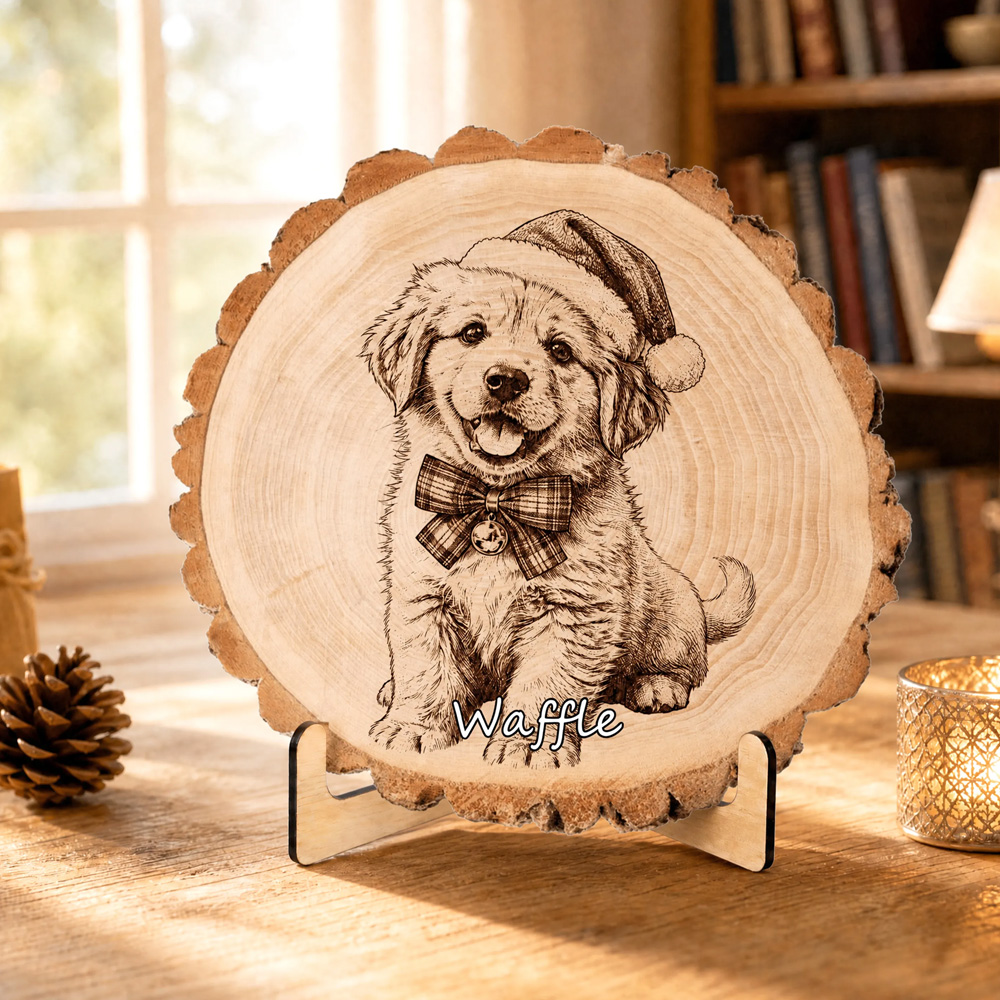  Personalized Wooden Tabletop Decor Meaningful Christmas Gift For Pet Lovers Custom Wooden Wall Art Home Decor Custom Christmas Wood Slice Standee