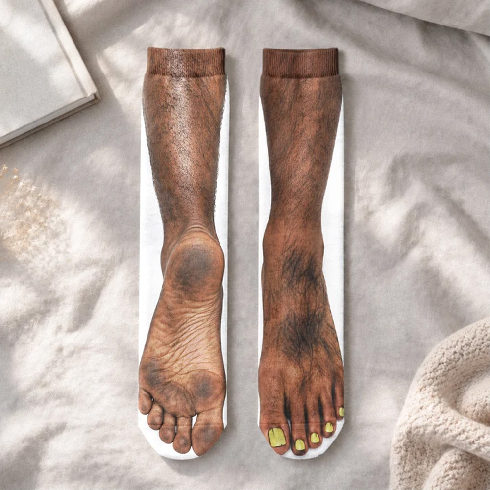 Personalized Socks Ugly Feet Funny Gift For Husband Wife Boyfriend Girlfriend Friend Coworkers