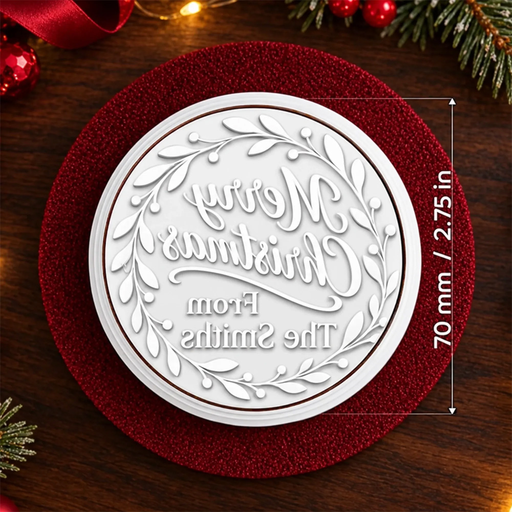 Personalized Christmas Cookie Stamp Custom Family Name Christmas Cookie Gifts