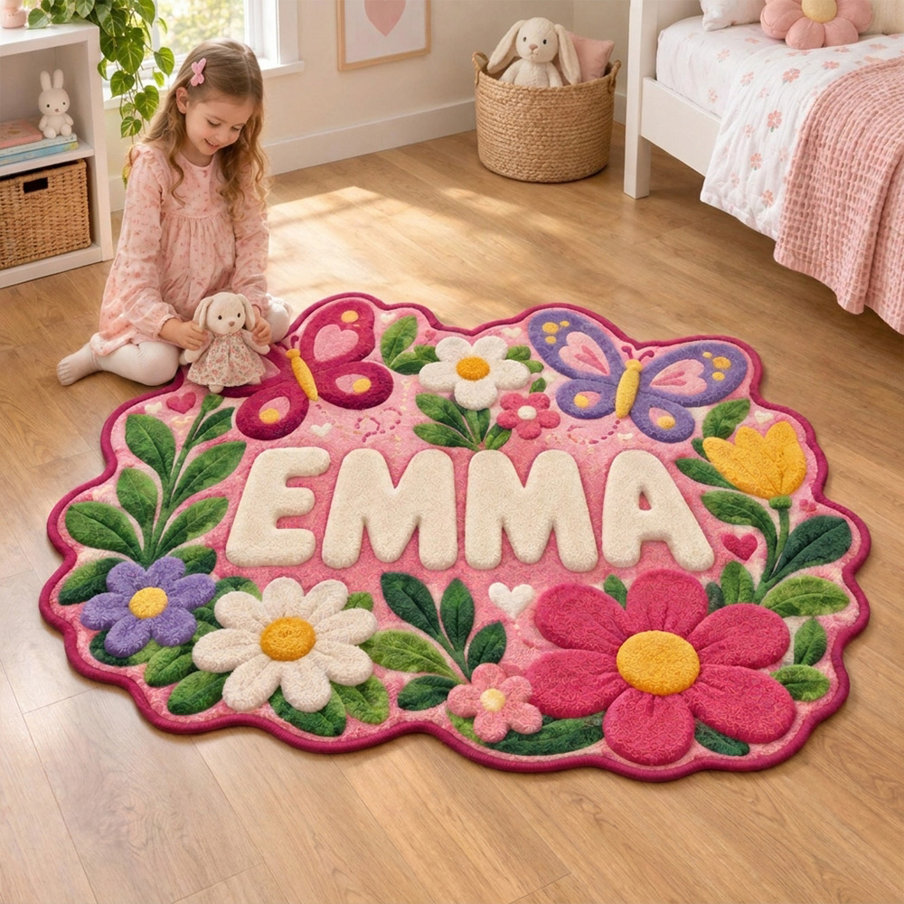 Personalized 3D Irregular Nursery Play Rug Dream Horse Rug Gift for Toddler Kids