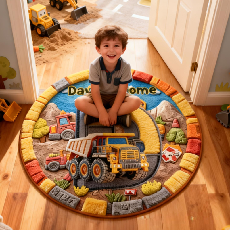 Personalized Cartoon Trucks Customizable with Your Name Cute Gift for Children Birthday Gifts