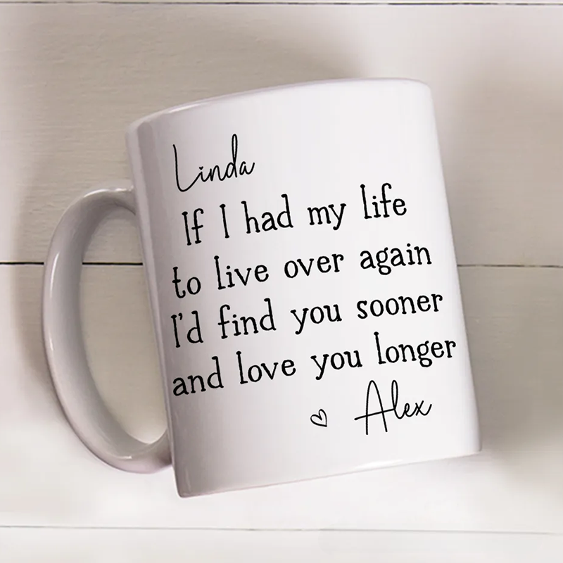  Personalized Love You Longer Coffee Mug Birthday Gift for Her or Him