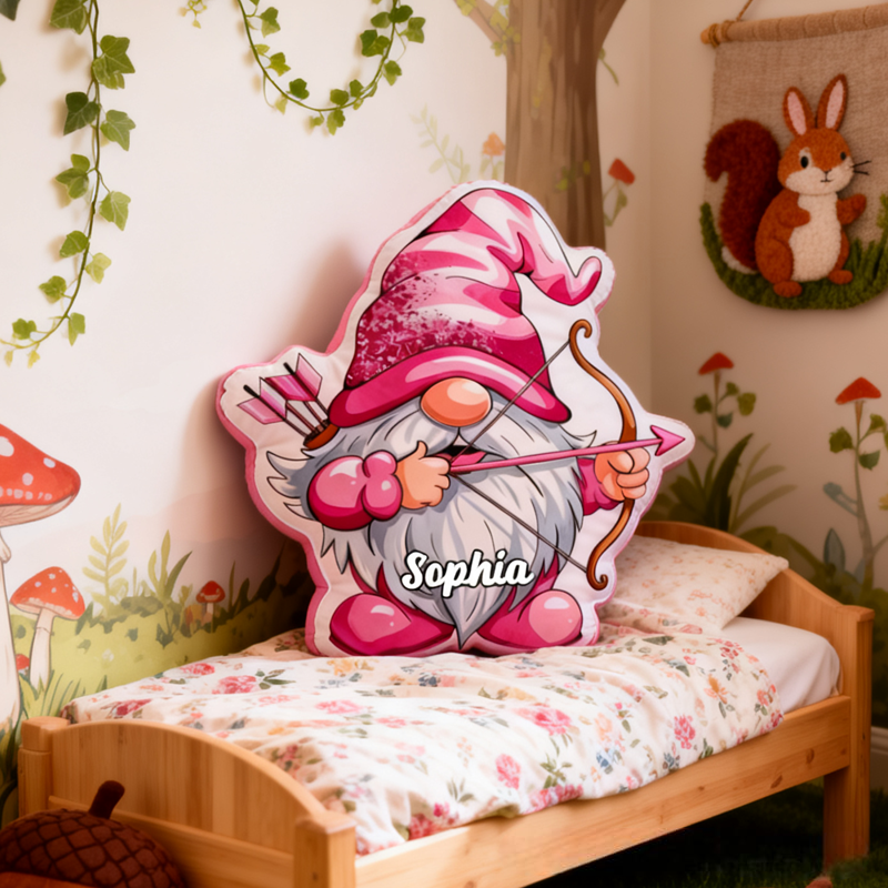 Personalized Cute Valentine's Day Goblin with Name Graphic 3D Print Pillow Valentine's Day Gifts Funny Gifts