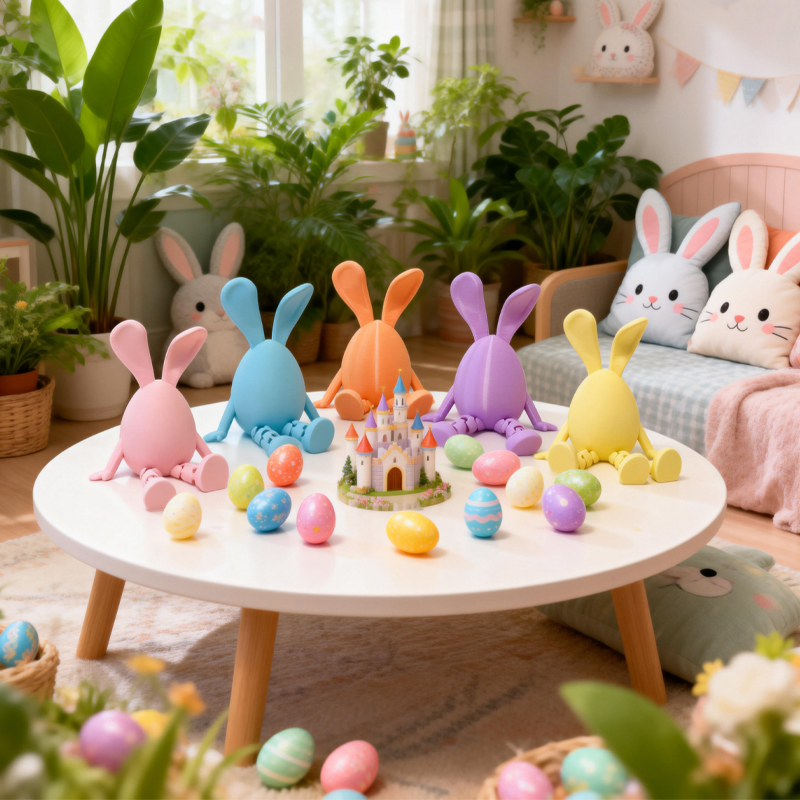 Mini Bunny Egg Fun Easter Basket Stuffer for Kids 3D Printed Cute Toy and Gift for Easter