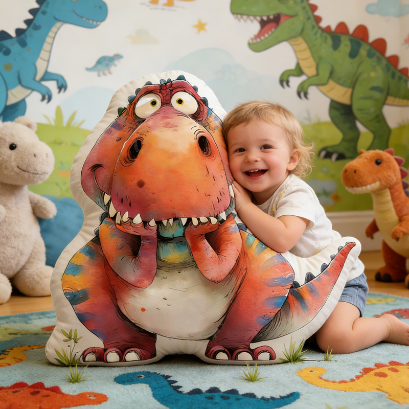 Personalized Cute Colorful Dinosaur T Rex Monster Custom Name Kids Roo