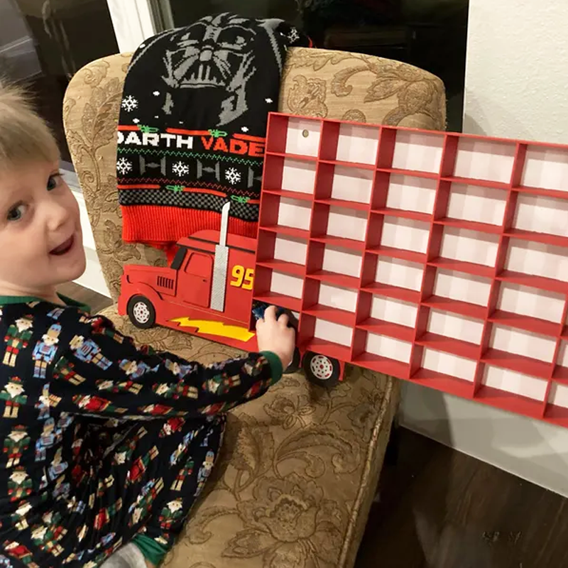 Mack Truck cars Toy shelf storage for cars Toddler boy gift Car Display Shelf Showcase for car Unique gifts for kids Mack organizer