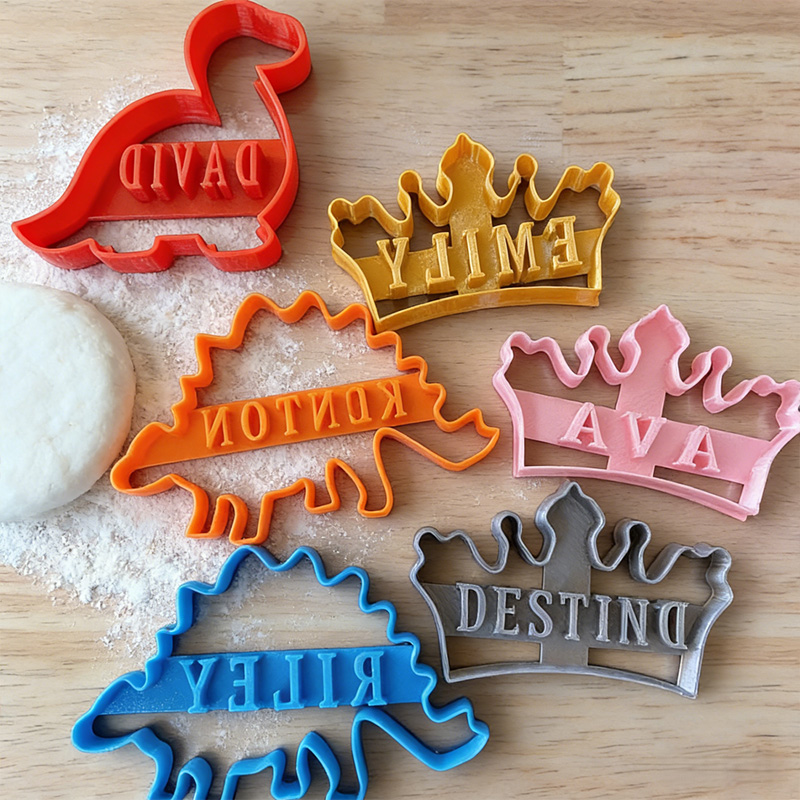 Personalized Kid Name 3D Printed Cookie Cutters Gift for Boy and Girl