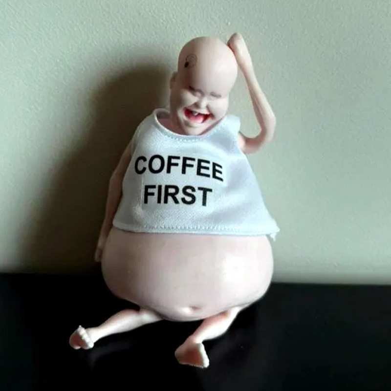 Personalized Cute Human Shape Theme Custom Name Relaxation Toy Home Decor Mugly Rene Doll