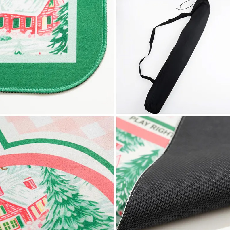 Personalized Green Floral Pattern Custom Name Waterproof Non Slip Table Protector Gift Mahjong Mat