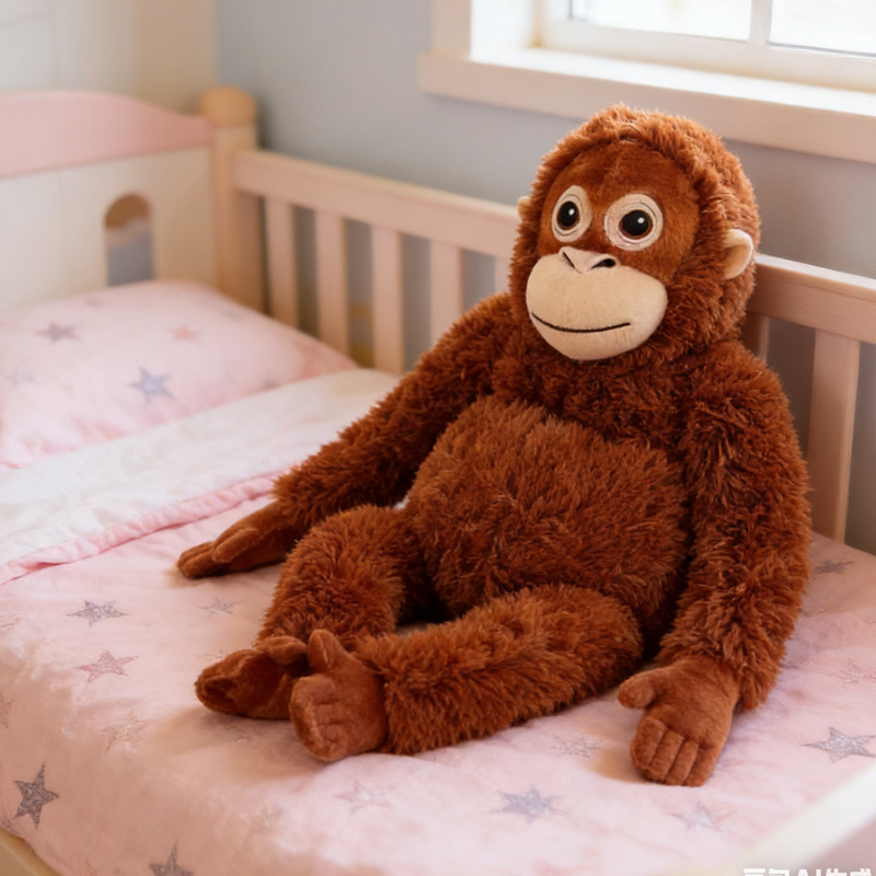Soft Plush Brown Stuffed Animal Cute Custom Name Gift for Kids Room Decor Punch Monkey Doll Gifts for emotional comfort