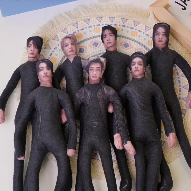 Personalized Custom Face Figure Soft Stuffed Toy Funny Flexible Poseable Doll Unique Gift Idea Handmade Abstract Plush