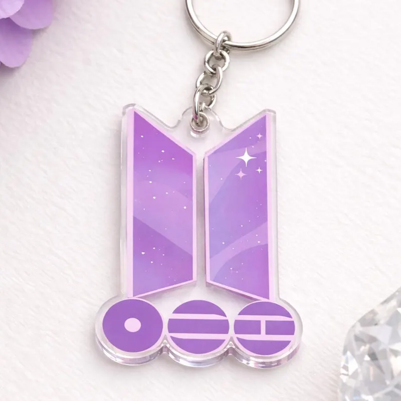 Kpop Acrylic Logo Pendant Cute Travel Bag Charm Creative Gift for Music Lovers Unique Accessory Kpop Fans Keychain